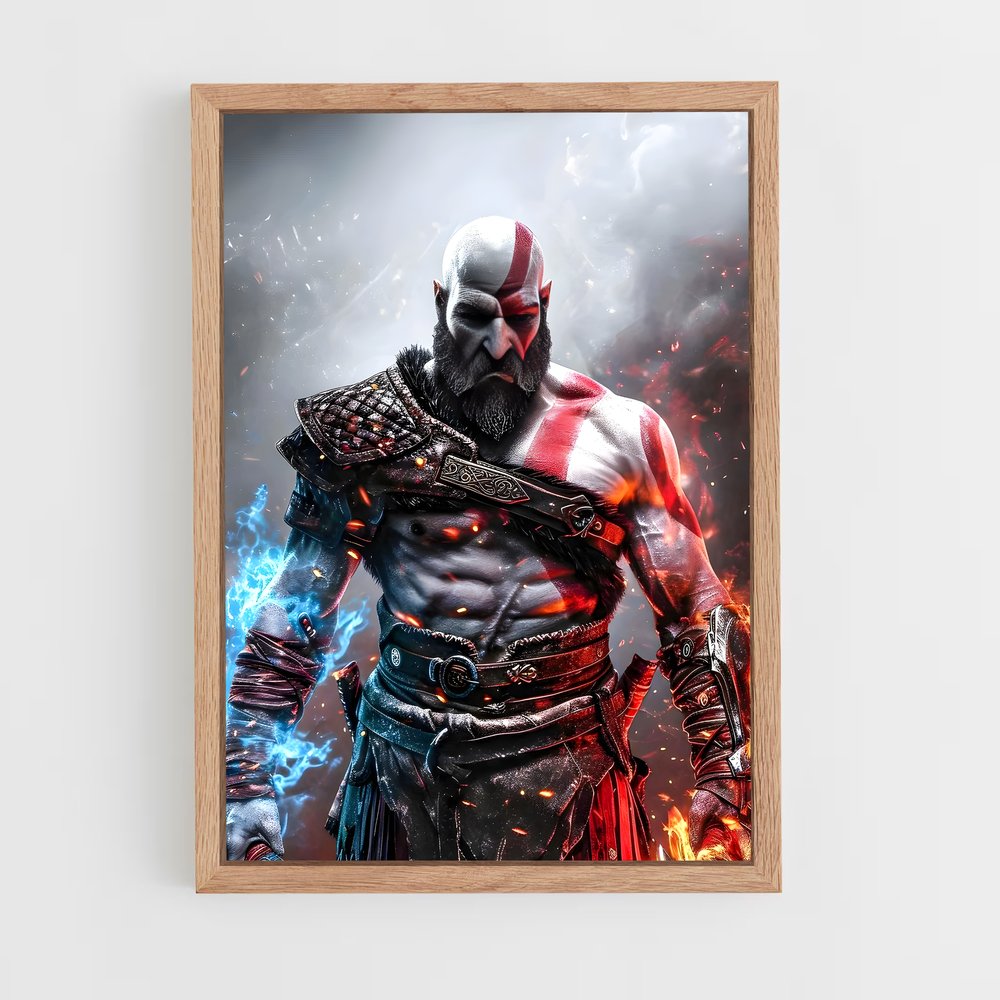 Poster La Colère de Kratos – affiche God of War (vue 4)